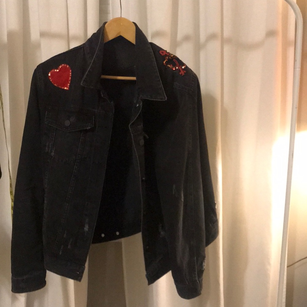 Love charcoal denim jacket